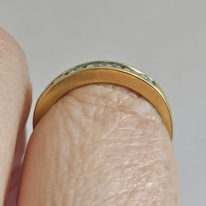 0.5ct Diamond 18k Gold Half Eternity Ring Vintage c1980