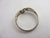 Diamond and 9k Gold Lovers Knot Ring Size UK U Vintage c1980