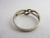 Diamond and 9k Gold Lovers Knot Ring Size UK U Vintage c1980