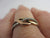 Diamond and 9k Gold Lovers Knot Ring Size UK U Vintage c1980
