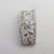 14k White Gold Diamond CZ Flower Pendant Vintage c1980