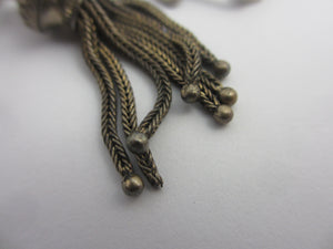 Double Albert Watch Chain Tassel Charm Vintage Art Deco c1920