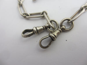 Double Albert Watch Chain Tassel Charm Vintage Art Deco c1920