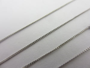 Fine 9k White Gold Chain Necklace 52.5 cm / 20.6" Vintage c1980