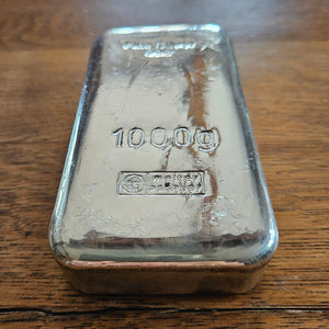 1000 Grams Fine Silver Bullion Bar Melter Assayer Vintage