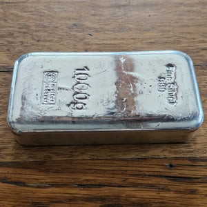 1000 Grams Fine Silver Bullion Bar Melter Assayer Vintage