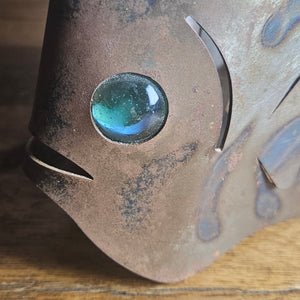 Iron Fish Candle Holder by Mark Brazier Jones Vintage
