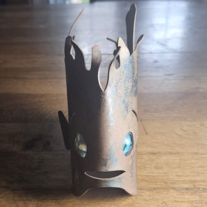 Iron Fish Candle Holder by Mark Brazier Jones Vintage