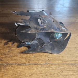 Iron Fish Candle Holder by Mark Brazier Jones Vintage