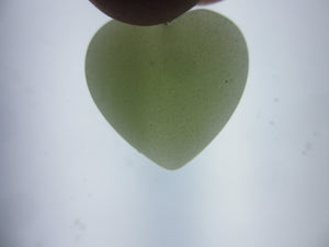 Fluorite Heart Pendant Sterling Silver Bale Vintage c1980