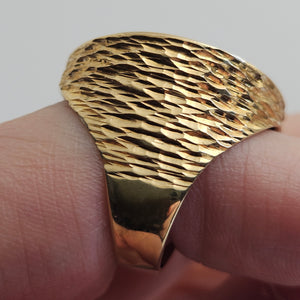 Full 1903 Edward VII Sovereign Coin in 9k Gold Ring Vintage Size UK N