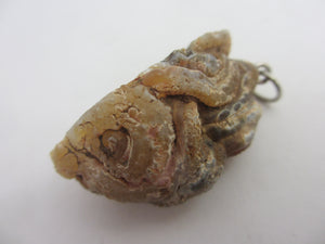Banded Agate Geode Pendant Vintage c1980