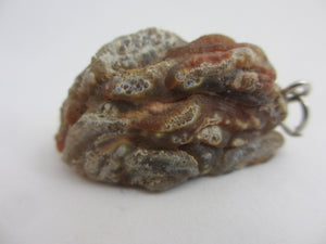 Banded Agate Geode Pendant Vintage c1980