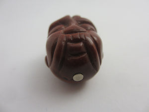 Carved Goldstone Face Pendant Vintage Art Deco c1920