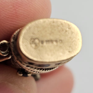 Golf Caddy Bag Moving Clubs 9k Gold Charm or Pendant Vintage 1968
