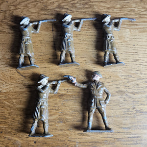 Set of Hand Painted Lead Soldiers Vintage Art Deco