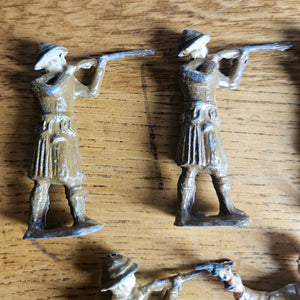Set of Hand Painted Lead Soldiers Vintage Art Deco