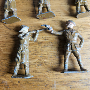 Set of Hand Painted Lead Soldiers Vintage Art Deco