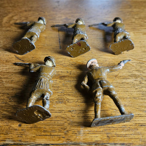 Set of Hand Painted Lead Soldiers Vintage Art Deco