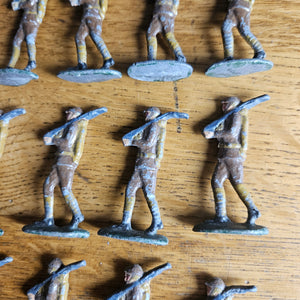 15 Number Hand Painted Lead Toy Soldiers Vintage Art Deco