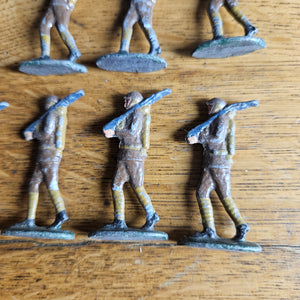 15 Number Hand Painted Lead Toy Soldiers Vintage Art Deco