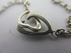 Dangling Heart Sterling Silver Pendant Necklace Links of London Vintage