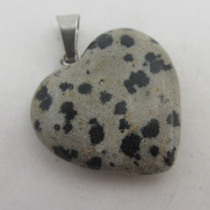 Jasper Heart Pendant Vintage c1980