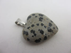 Jasper Heart Pendant Vintage c1980