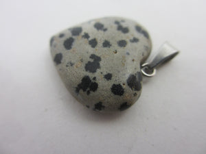 Jasper Heart Pendant Vintage c1980