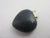 Lapis Lazuli Heart Pendant Sterling Silver Bale Vintage c1980