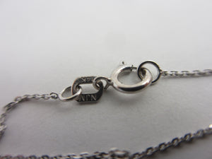 Leaping Dolphin Pendant 14k White Gold Necklace Vintage c1980
