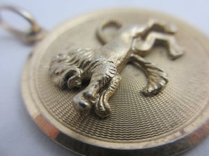 Leo the Lion Sterling Silver Gilt Pendant Vintage c1980
