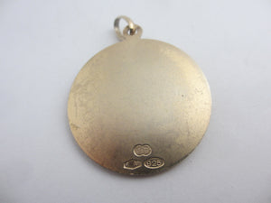 Leo the Lion Sterling Silver Gilt Pendant Vintage c1980