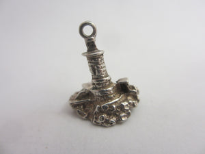 Lighthouse Sterling Silver Charm or Pendant Vintage c1960