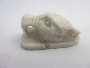 Carved Camel Bone Lion Head Pendant Vintage Art Deco