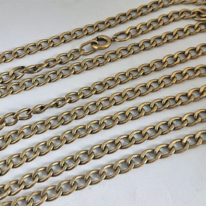 9k Gold Curb Link Long Guard Chain Necklace 223cm / 87.7" Vintage 1978