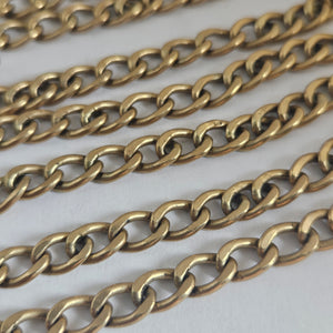 9k Gold Curb Link Long Guard Chain Necklace 223cm / 87.7" Vintage 1978