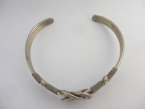 Lovers Knot Stering Silver Bangle Bracelet Vintage