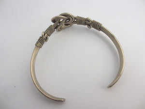 Lovers Knot Stering Silver Bangle Bracelet Vintage