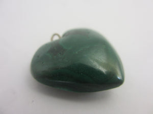 Malachite Heart Pendant Vintage c1980