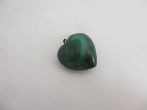 Malachite Heart Pendant Vintage c1980