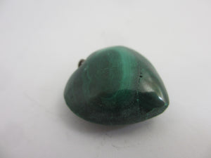 Malachite Heart Pendant Vintage c1980