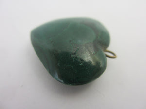 Malachite Heart Pendant Vintage c1980