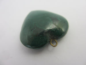 Malachite Heart Pendant Vintage c1980