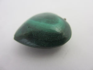 Malachite Heart Pendant Vintage c1980