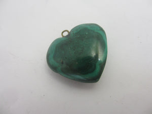 Malachite Heart Pendant Vintage c1980