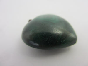 Malachite Heart Pendant Vintage c1980