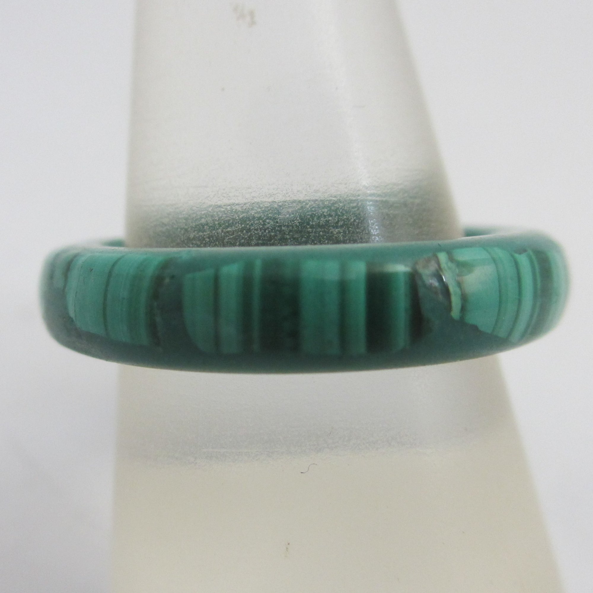 Malachite Ring Size Q Vintage c1980
