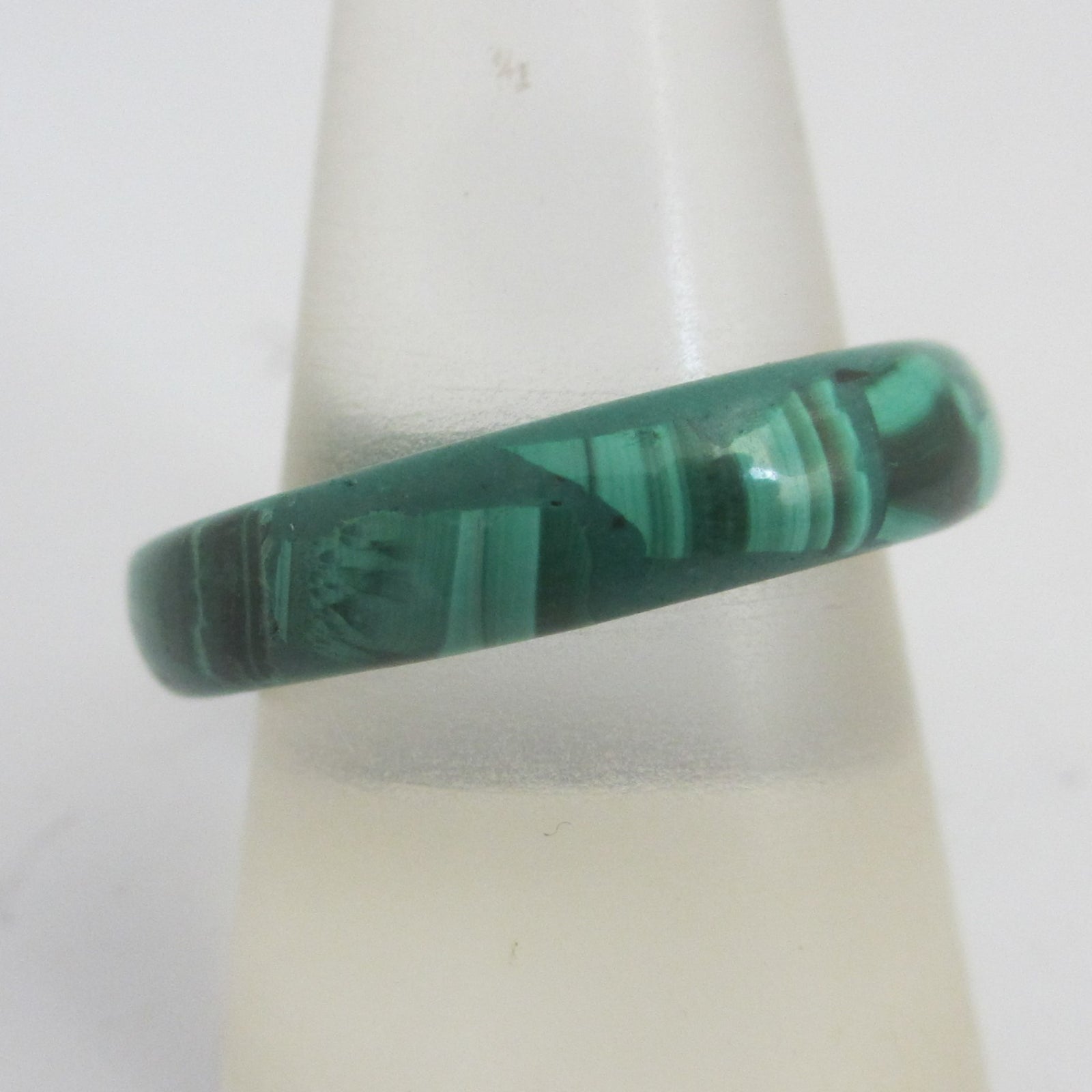 Malachite Ring Size R+ Vintage c1980