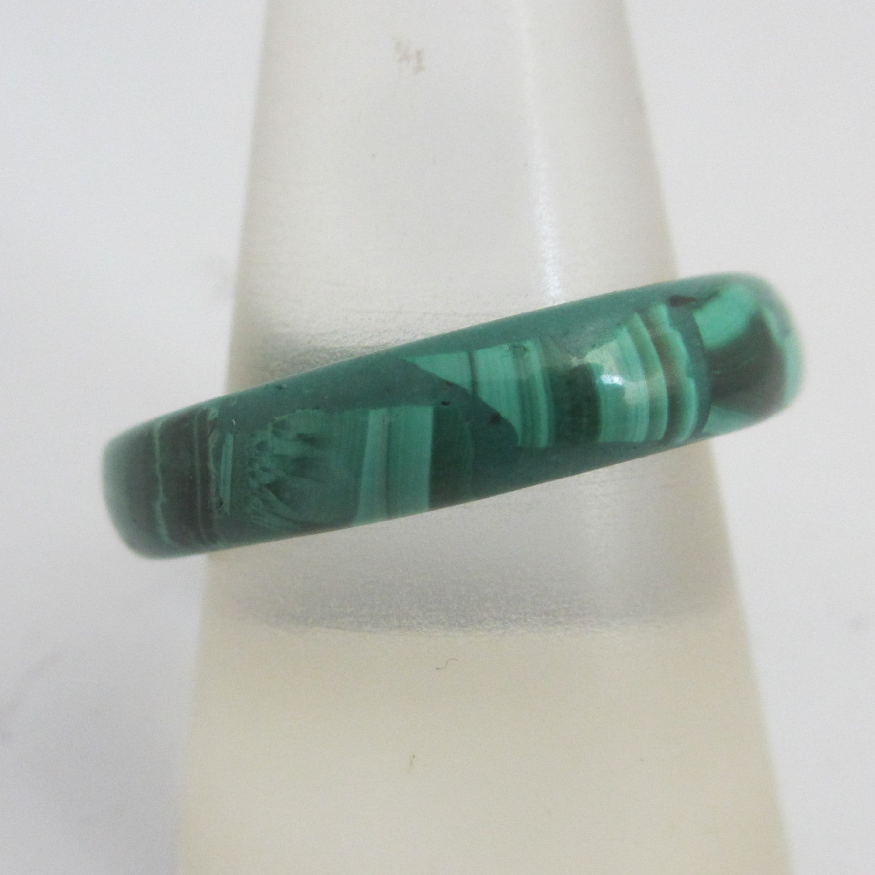 Malachite Ring Size R+ Vintage c1980